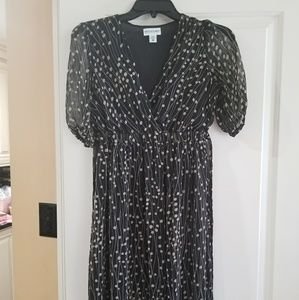 Knee length polka dot maternity dress